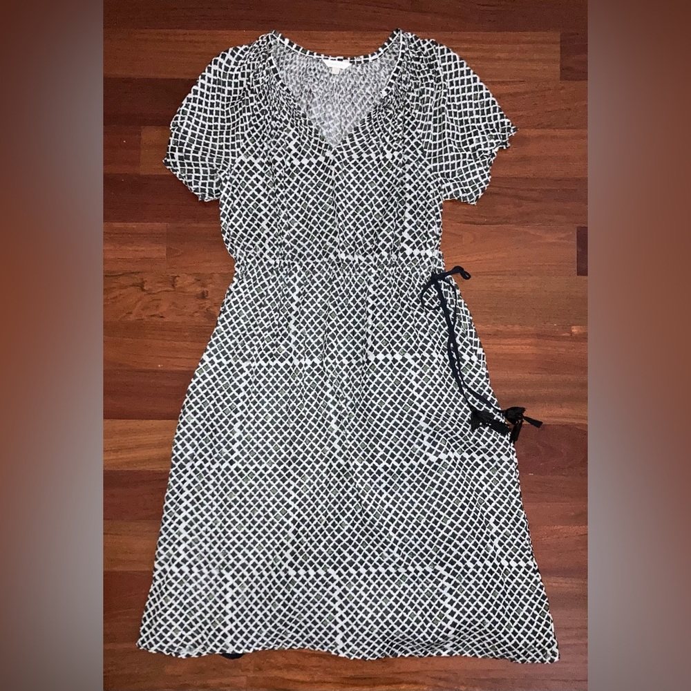Voloshin Silk/Cotton Short Sleeved Midi Dress L